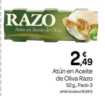 Supermercados El Jamón Atún en aceite de oliva razo oferta