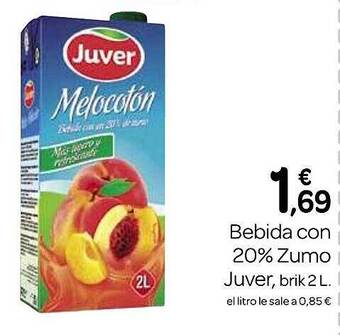 Supermercados El Jamón Bebida con 20% zumo juver oferta