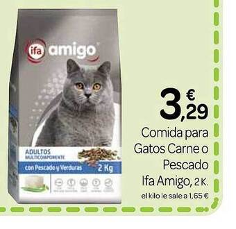 Supermercados El Jamón Comida para gatos carne o pescado ifa amigo oferta