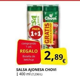 Supermercados MAS Salsa ajonesa chovi oferta