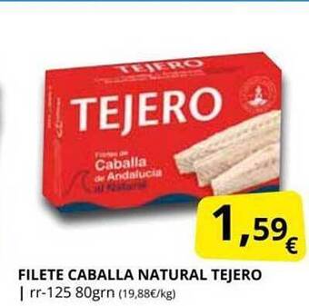 Supermercados MAS Filete caballa natural tejero oferta