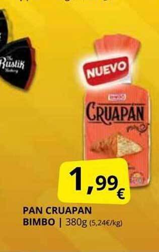 Supermercados MAS Pan cruapan bimbo oferta