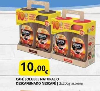 Supermercados MAS Café soluble natural o descafeinado nescafé oferta