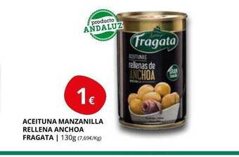 Supermercados MAS Aceituna manzanilla rellena anchoa fragata oferta