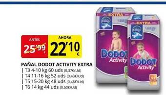 Supermercados MAS Pañal dodot activity extra oferta