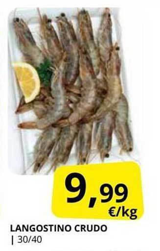 Supermercados MAS Langostino crudo oferta