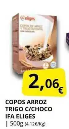 Supermercados MAS Copos arroz trigo c choco ifa eliges oferta