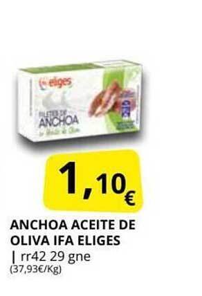 Supermercados MAS Anchoa aceite de oliva ifa eliges oferta