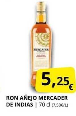 Supermercados MAS Ron añejo mercader de indias oferta