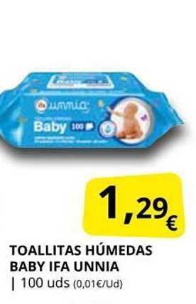 Supermercados MAS Toallitas húmedas baby ifa unnia oferta