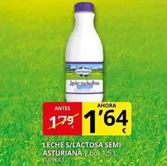 Supermercados MAS Leche s lactosa semi asturiana oferta
