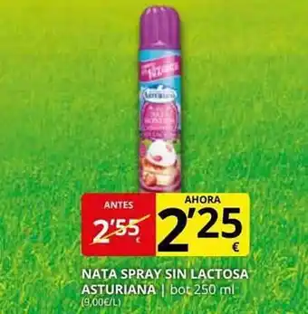Supermercados MAS Nata spray sin lactosa asturiana oferta
