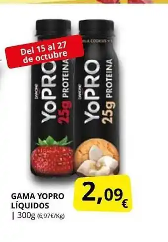 Supermercados MAS Gama yopro líquidos oferta
