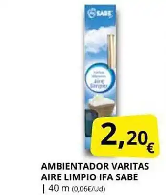 Supermercados MAS Ambientador varitas aire limpio ifa sabe oferta