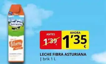 Supermercados MAS Leche fibra asturiana oferta