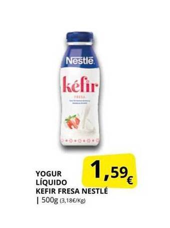 Supermercados MAS Yogur líquido kefir fresa nestlé oferta
