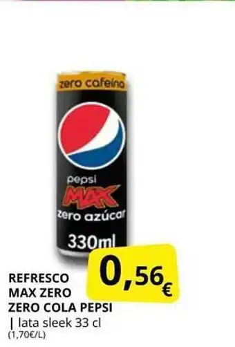 Supermercados MAS Refresco max zero zero cola pepsi oferta