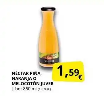 Supermercados MAS Néctar piña naranja o melocotón juver oferta