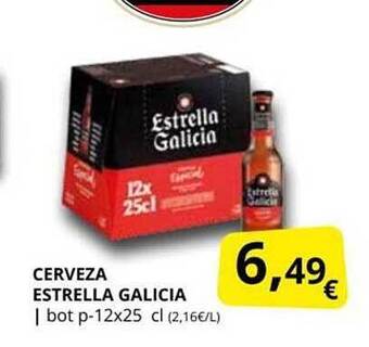 Supermercados MAS Cerveza estrella galicia oferta