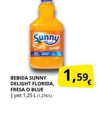 Supermercados MAS Bebida sunny delight florida fresa o blue oferta