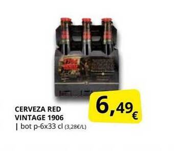Supermercados MAS Cerveza red vintage 1906 oferta
