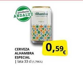 Supermercados MAS Cerveza alhambra especial oferta
