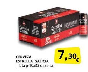 Supermercados MAS Cerveza estrella galicia oferta