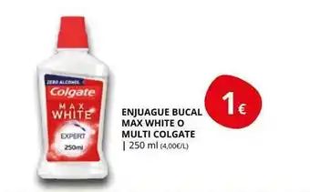 Supermercados MAS Enjuague bucal max white o multi colgate oferta