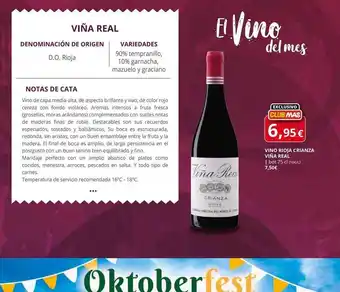 Supermercados MAS Vino rioja crianza viña real oferta