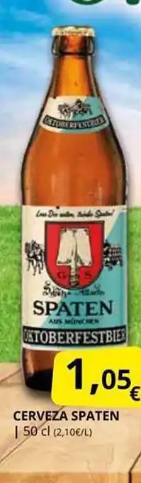 Supermercados MAS Cerveza spaten oferta