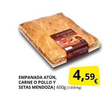 Supermercados MAS Empanada atún carne o pollo y setas mendoza oferta