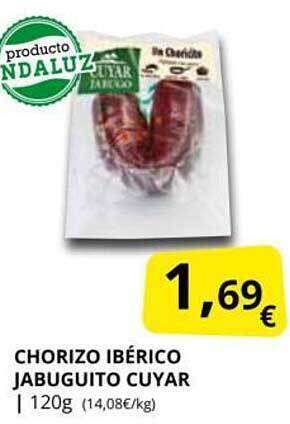 Supermercados MAS Chorizo ibérico jabuguito cuyar oferta