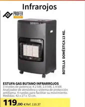 Coferdroza Estufa gas butano infrarrojos oferta