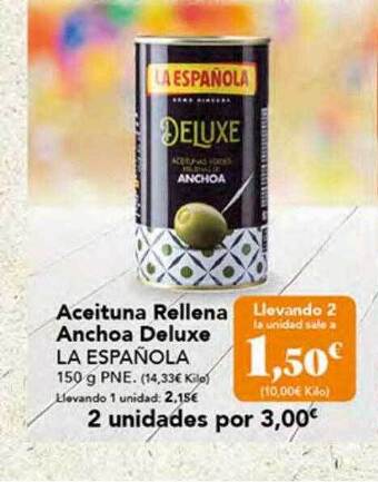 Gadis Aceituna rellena anchoa deluxe la española oferta