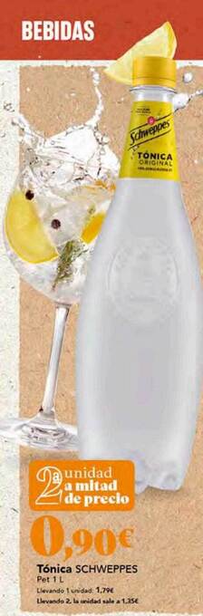Gadis Tónica schweppes oferta
