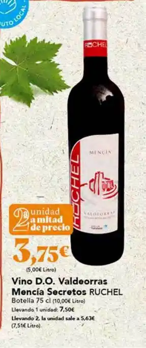 Gadis Vino d.o. valdeorras mencia secretos ruchel oferta