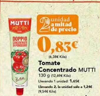 Gadis Tomate concentrado mutti oferta