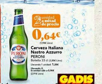 Gadis Cerveza italiana nastro azzurro peroni oferta