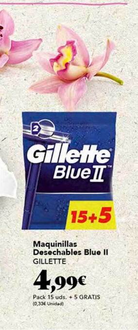 Gadis Maquinillas desechables blue ii gillette oferta