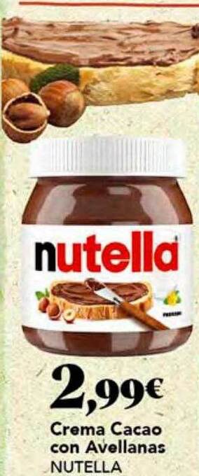 Gadis Crema cacao con avellanas nutella oferta