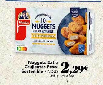 Gadis Nuggets extra crujientes pesca sostenible findus oferta