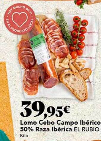 Gadis Lomo cebo campo ibérico 50% raza ibérica el rubio oferta