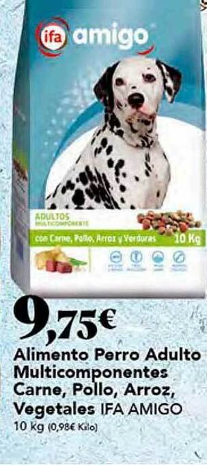 Gadis Alimento perro adulto multicomponentes carne pollo arroz vegetales ifa amigo oferta
