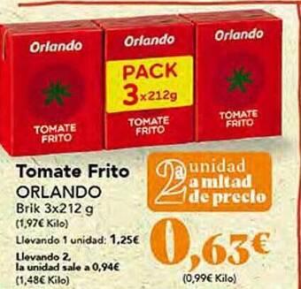 Gadis Tomate frito orlando oferta