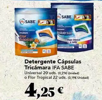 Gadis Detergente cápsulas tricámara ifa sabe oferta