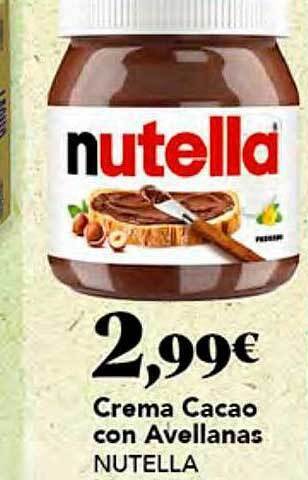 Gadis Crema cacao con avellanas nutella oferta