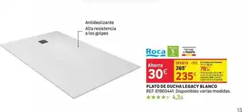 Leroy Merlin Plato de ducha legacy blanco roca oferta