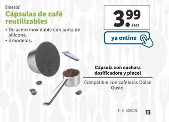 Lidl Ernesto cápsulas de café reutilizables oferta