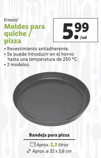 Lidl Ernesto moldes para quiche pizza oferta