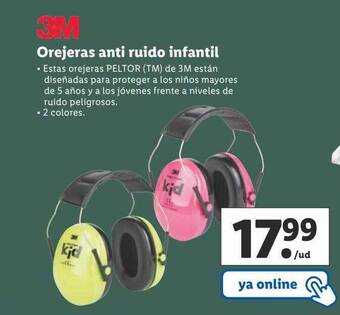 Lidl 3m orejeras anti ruido infantil oferta